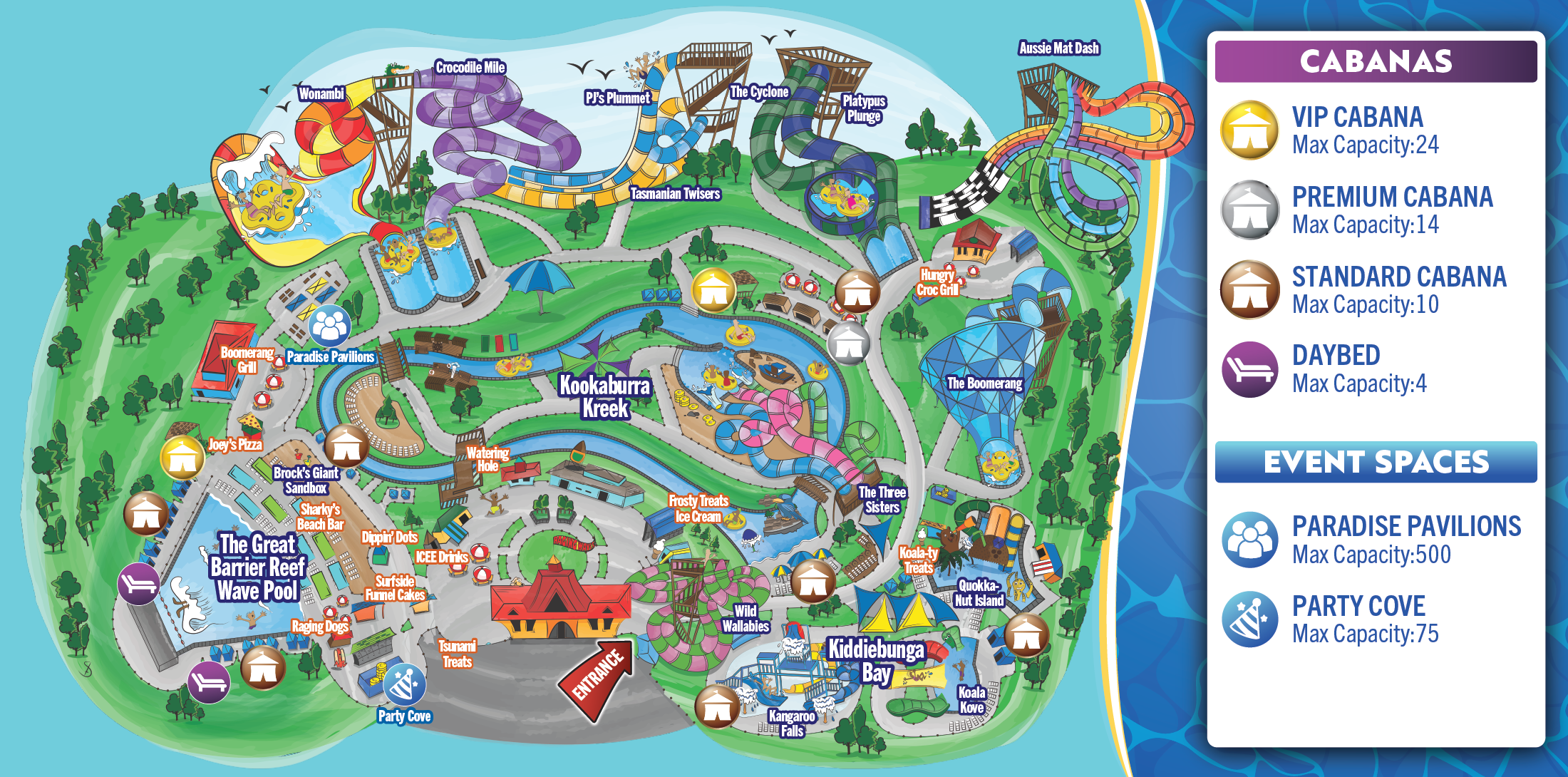 Raging Waves Waterpark Map